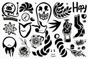 Happy depression tattoo idea