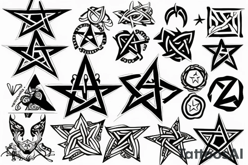 Pentagram tattoo idea