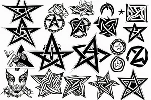 Pentagram tattoo idea