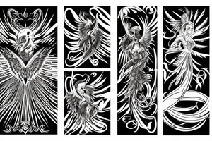 Phoenix flaming tattoo idea