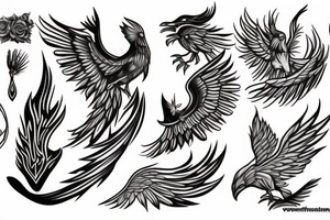 phoenix in shoulder tattoo idea