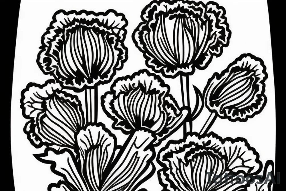 Carnation to represent parents tattoo idea