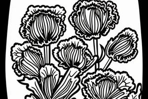 Carnation to represent parents tattoo idea