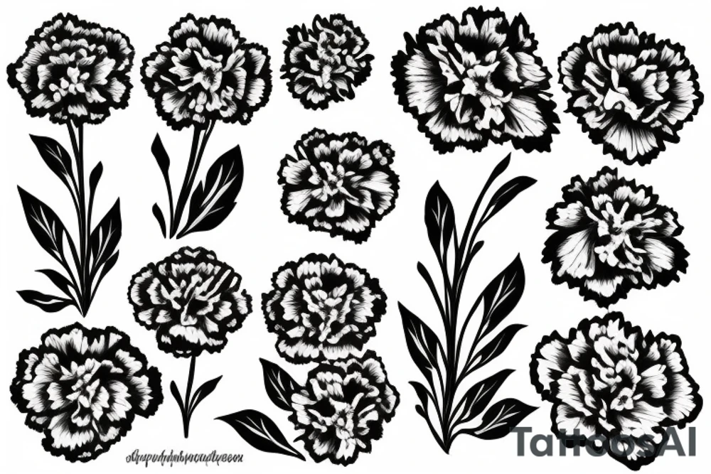 Carnation to represent parents tattoo idea