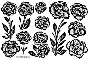 Carnation to represent parents tattoo idea