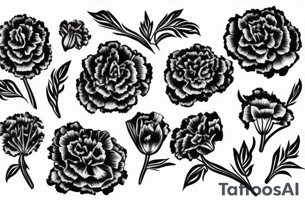 Carnation to represent parents tattoo idea