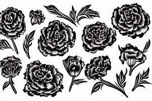 Carnation to represent parents tattoo idea