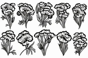 Carnation to represent parents tattoo idea