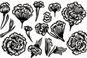 Carnation tattoo idea