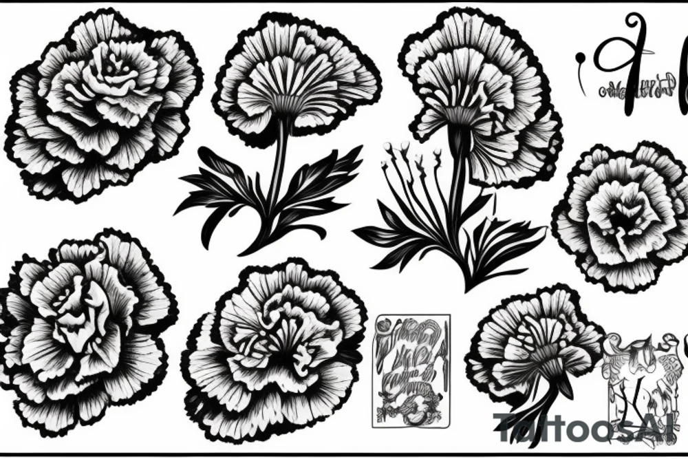 Carnation tattoo idea
