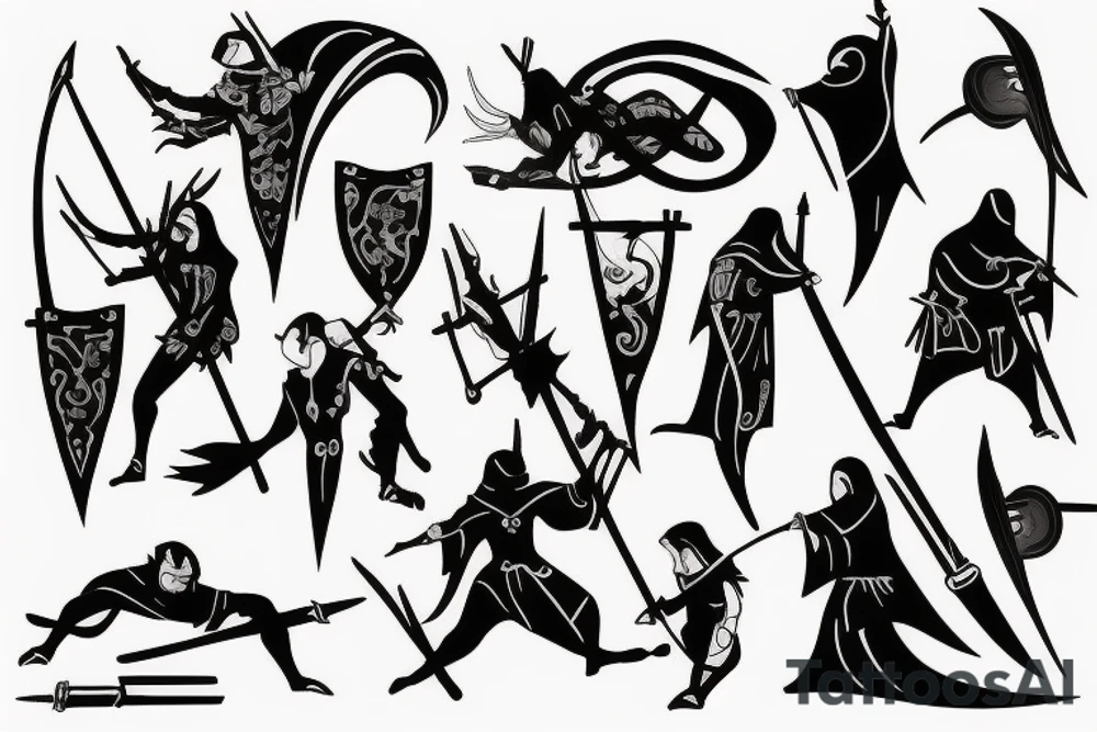 Medieval assassin tattoo idea