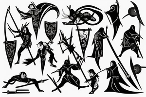 Medieval assassin tattoo idea