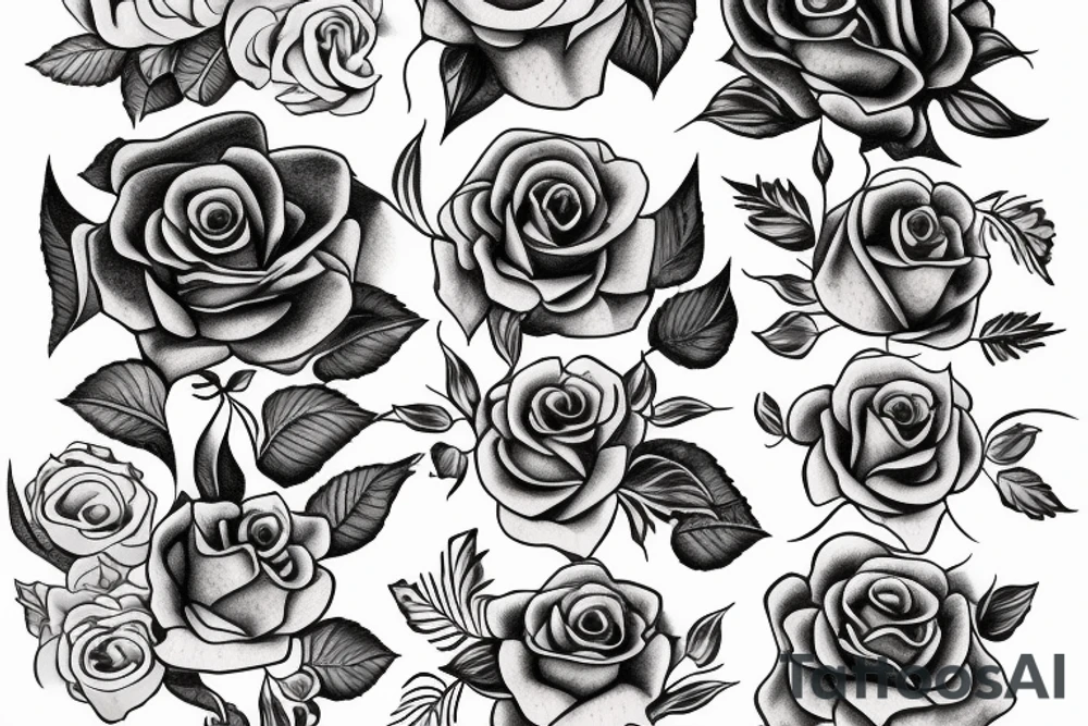 rose tattoo with faith in cursive tattoo idea
