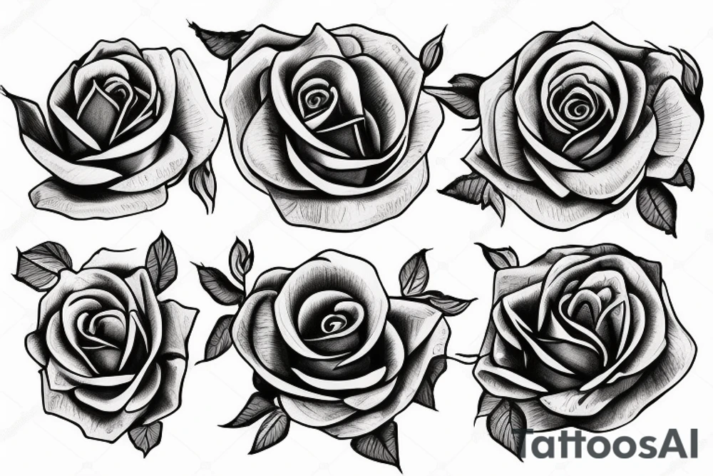 rose tattoo with faith in cursive tattoo idea