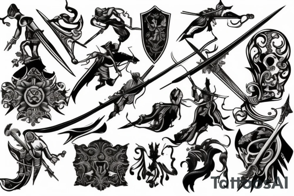 Medieval assassin tattoo idea