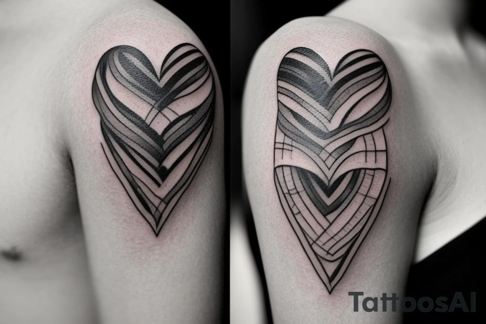 Heart with scars tattoo idea
