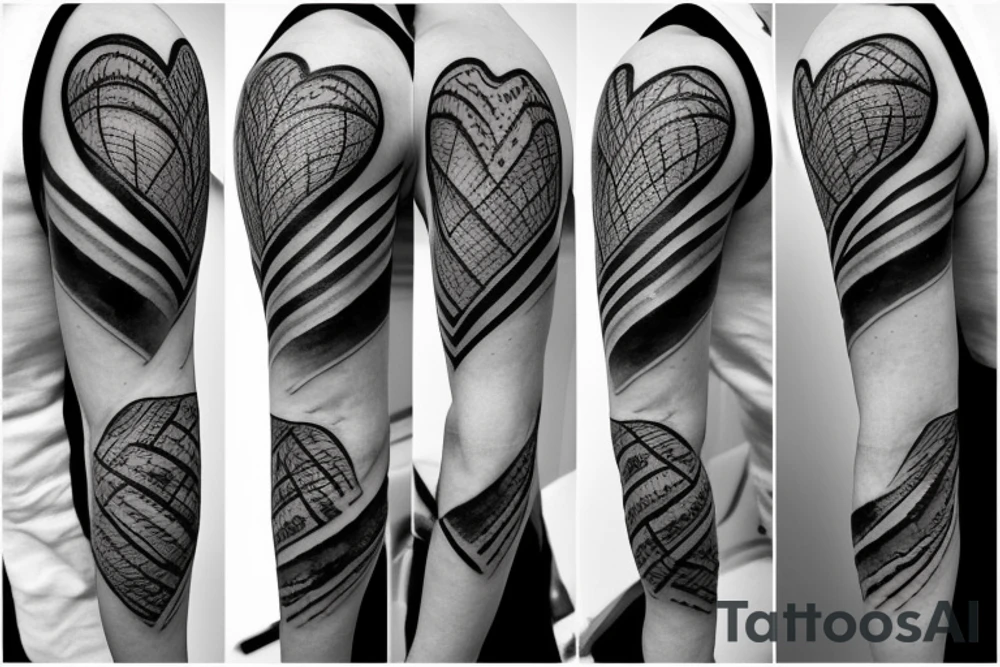 Heart with scars tattoo idea