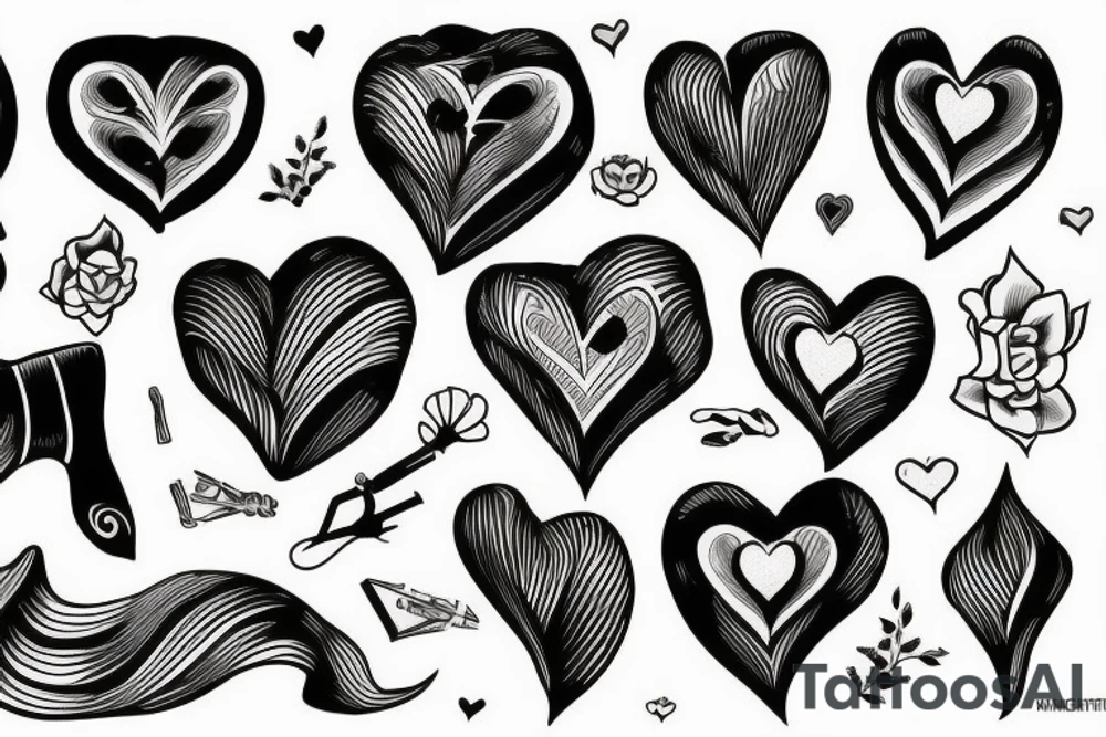 Heart with scars tattoo idea