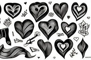 Heart with scars tattoo idea