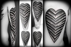 Heart with scars tattoo idea