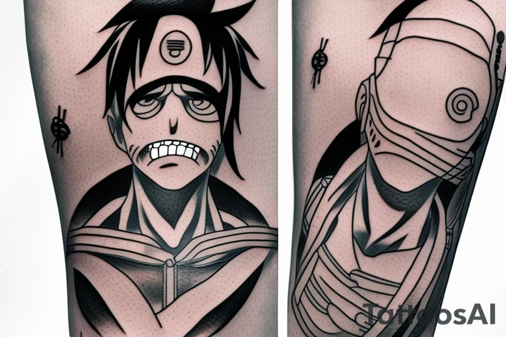 Obito from anime natuto tattoo idea