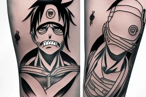 Obito from anime natuto tattoo idea
