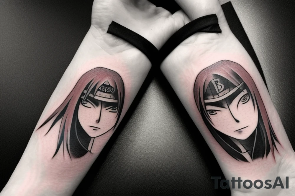Itachi from anime natuto tattoo idea