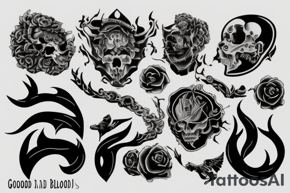 "God
And
Blood" tattoo idea