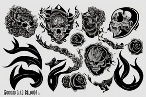 "God
And
Blood" tattoo idea