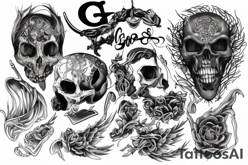 "God
And
Blood" tattoo idea