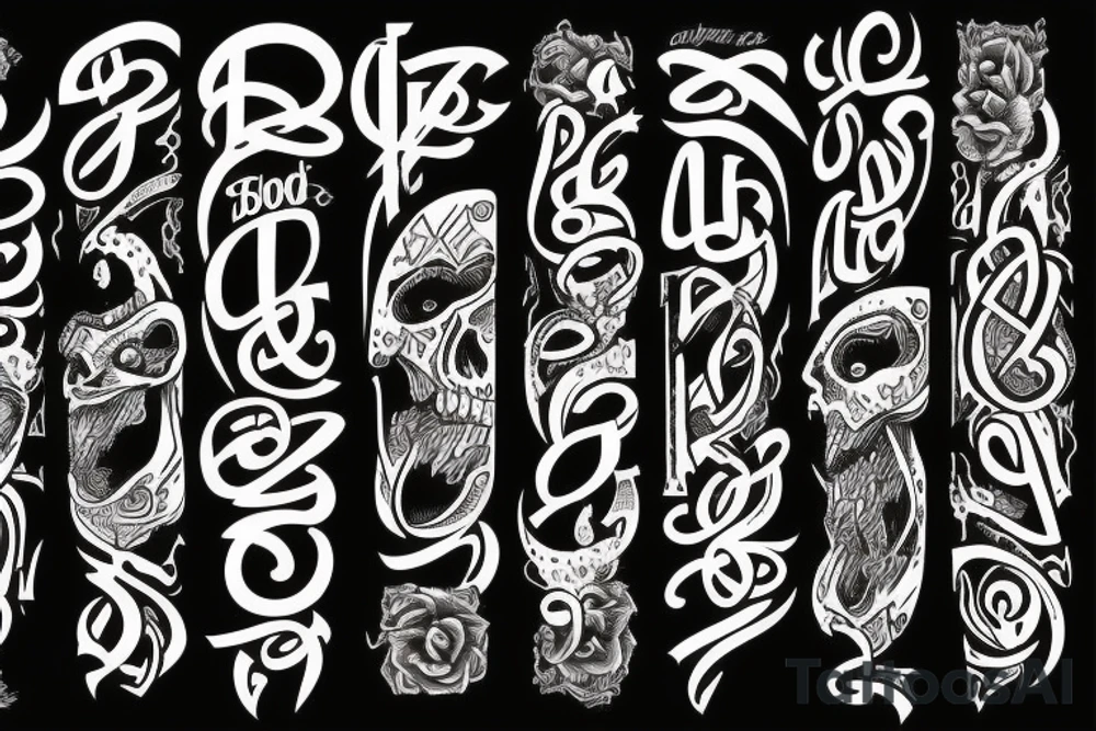 "God
And
Blood" tattoo idea