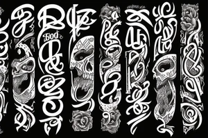 "God
And
Blood" tattoo idea
