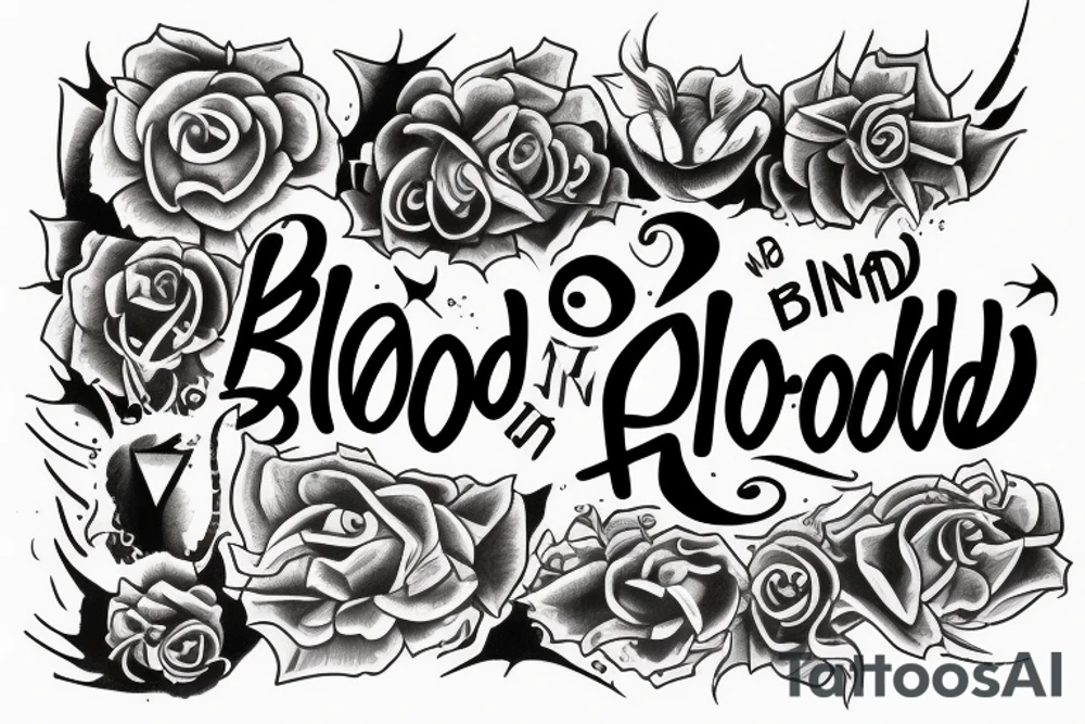 "God
And
Blood" tattoo idea