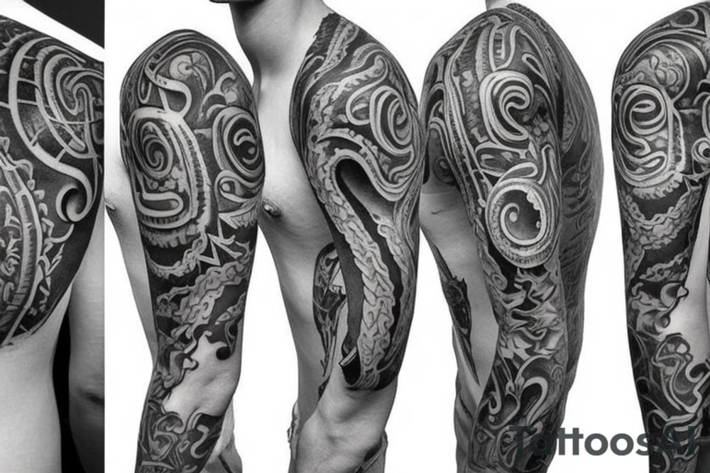 Neck tattoo with animals tattoo idea