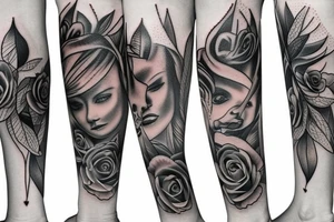 Full leg sleeve tattoo idea
