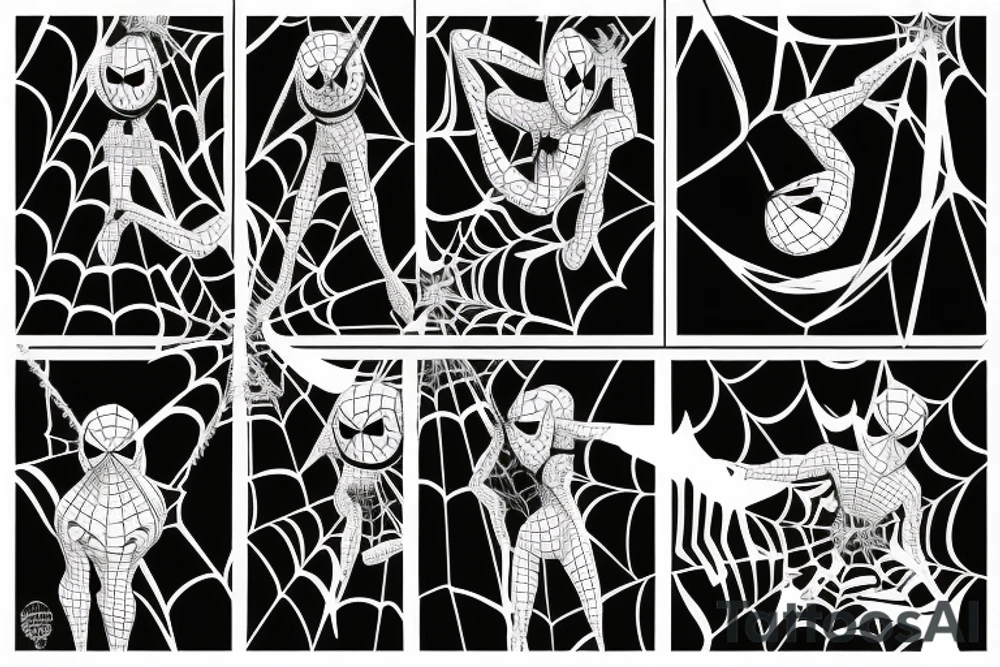 spider-man hanging himself by a noose tattoo idea