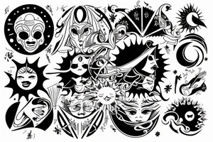 The sun, mighty but gentle. Light and ubiquitos tattoo idea