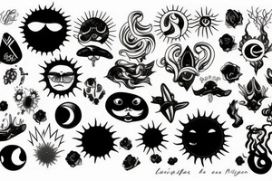 The sun, mighty but gentle. Light and ubiquitos tattoo idea