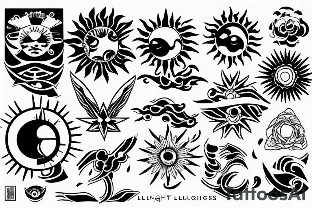 The sun, mighty but gentle. Light and ubiquitos tattoo idea