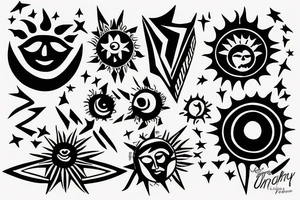 The sun, mighty but gentle. Light and ubiquitos tattoo idea