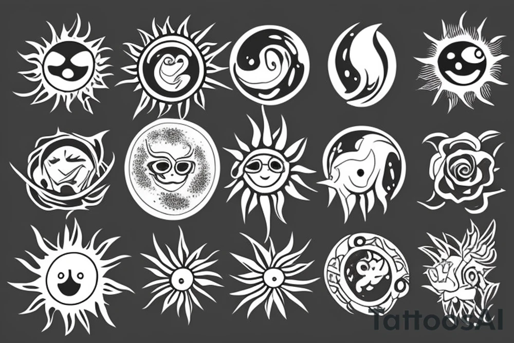 The sun, mighty but gentle. Light and ubiquitos tattoo idea