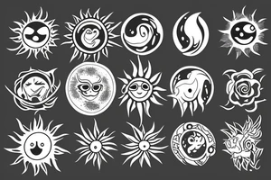 The sun, mighty but gentle. Light and ubiquitos tattoo idea
