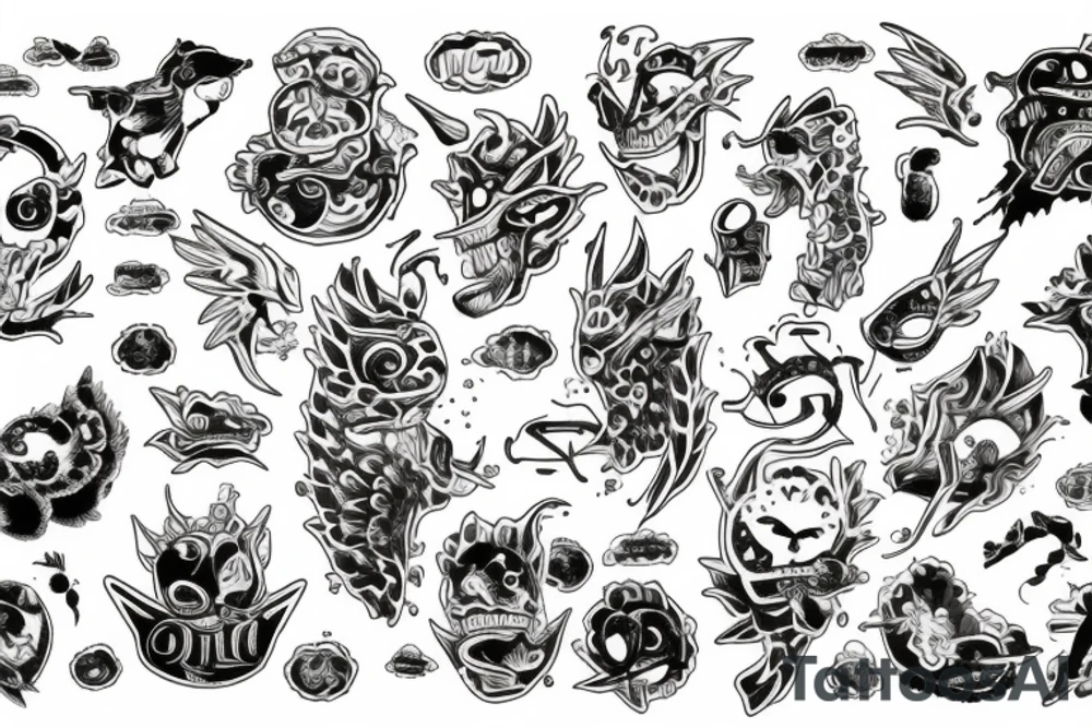 goodzilla in pyama's tattoo idea