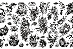 goodzilla in pyama's tattoo idea