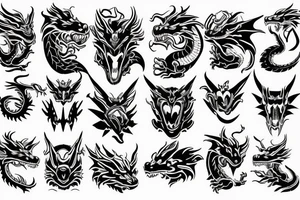 dragon with a dogface tattoo idea