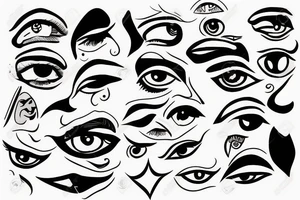 Sun glaring bright with eye tattoo idea