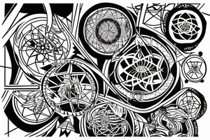 Dream catcher pierced by an arrow  in viking tattoo idea