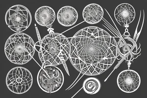 Dream catcher pierced by an arrow  in viking tattoo idea