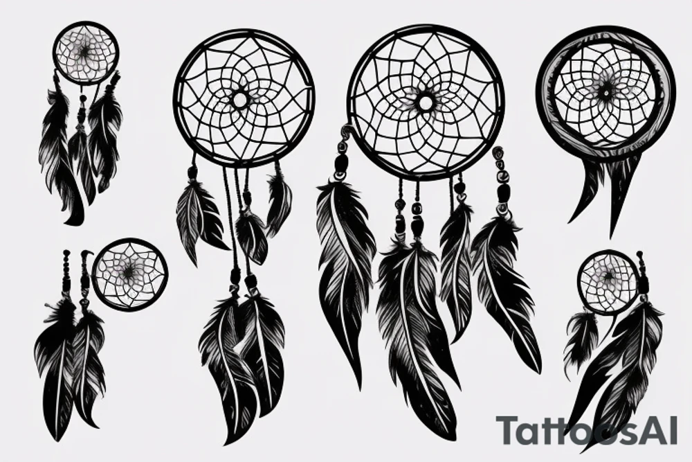 Dream catcher pierced by an arrow in viking tattoo idea
