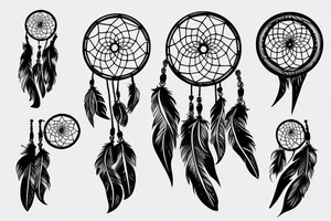 Dream catcher pierced by an arrow  in viking tattoo idea